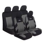 Gray Car Seat Covers Full Set Front Bucket Seat Covers with Split Bench