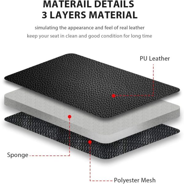 PU Leather Front Car Seat Covers Universal - Image 3