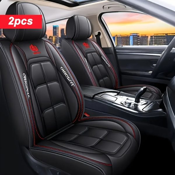 2pcs Faux Leather Car Seat Cover, 1pc, Suitable For Cars, SUVs, Vans And Trucks - Image 14