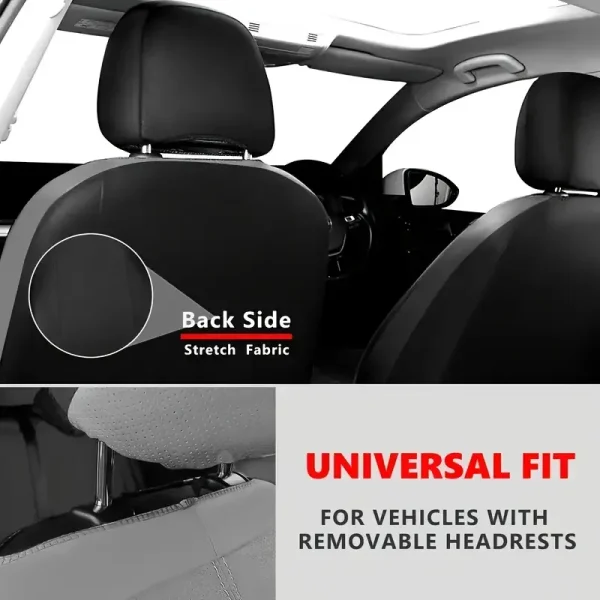 PU Leather Breathable Front Rear Seat Cover - Image 3