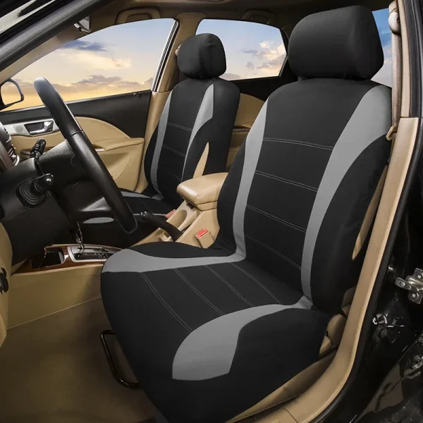 Universal Full Car Seat Covers Polyester Fabric - Image 2