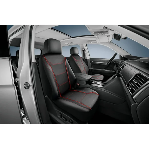 Auto Drive 2Piece Car Seat cover Carbon Fiber - Image 2
