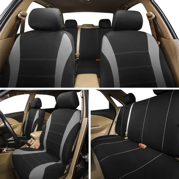 Universal Full Car Seat Covers Polyester Fabric - Image 4