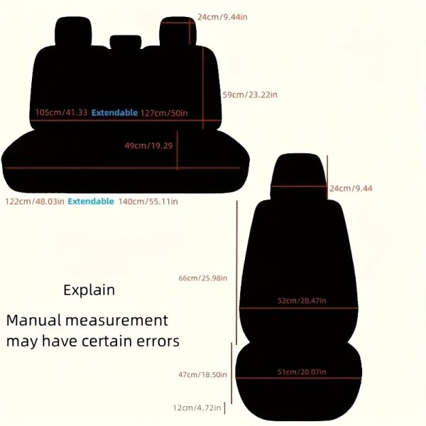 2pcs Faux Leather Car Seat Cover, 1pc, Suitable For Cars, SUVs, Vans And Trucks - Image 5