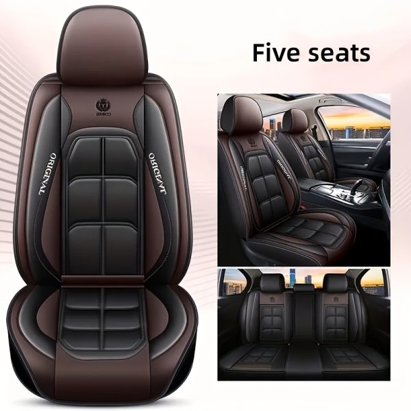 2pcs Faux Leather Car Seat Cover, 1pc, Suitable For Cars, SUVs, Vans And Trucks - Image 9